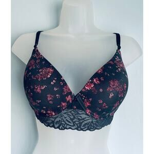 Lucky Brand Bra Floral Blue Size 36C Everyday Casual